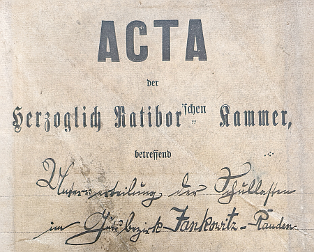 Podział obciążeń podatkowych na szkołę w obszarze dworskim Jankowitz Rauden (1912–1921)